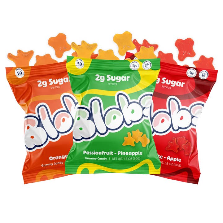Blobs - Wholesale Gummy - Blobs Low Sugar Gummy Candy - Mixed Case