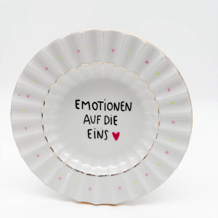 Wall plate small EMOTIONS ON THE ONE "riffle" for wholesale by ohRuby