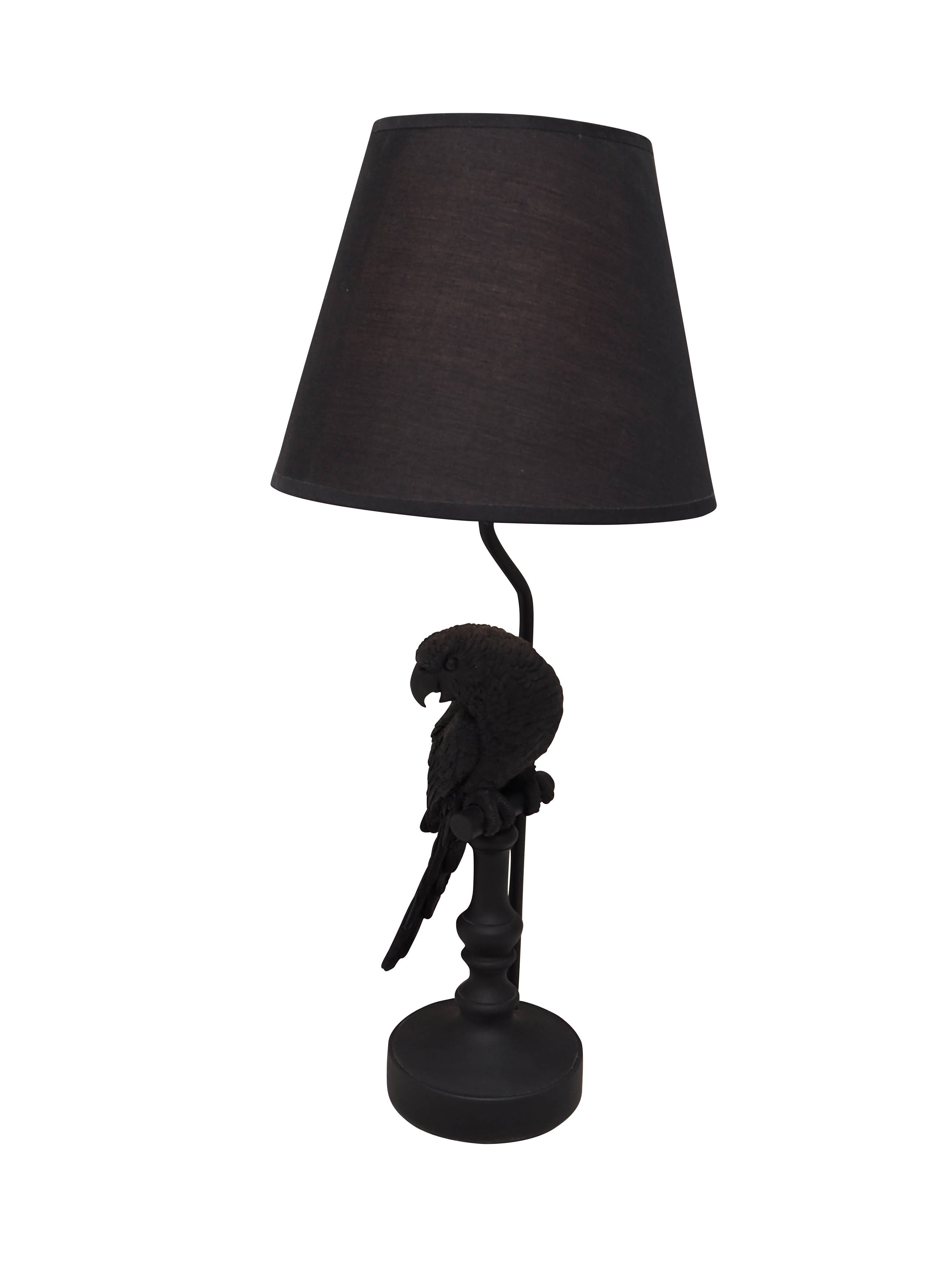 Chehoma USA - Wholesale Accent/Desk Lamp - Black parrot lamp with shade1