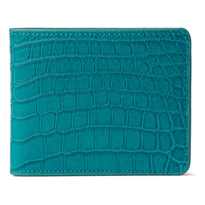 GM krokodil läder turkos blå begränsad upplaga plånbok för wholesale av GOLDBLACK