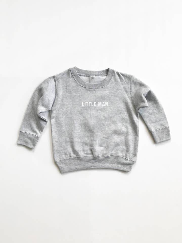 Little Man Sweatshirt / Kids Sweatshirt / Fleece Sweatshirt for wholesale by Jax & Torr
