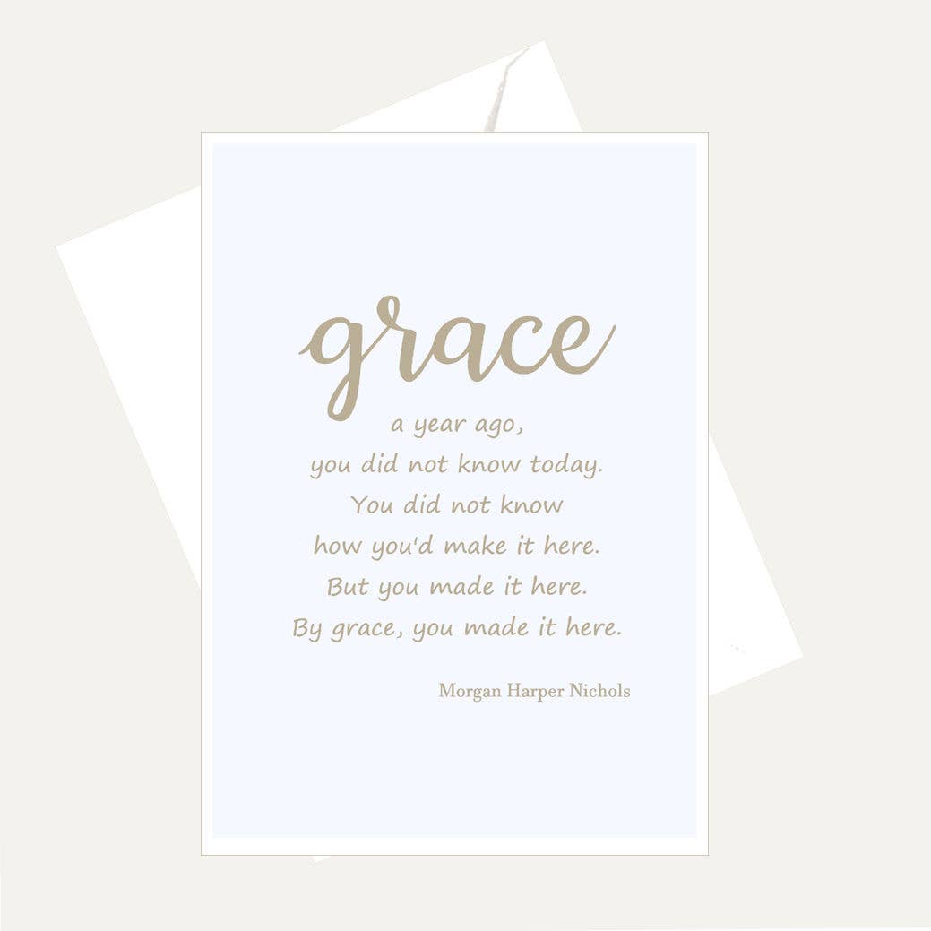 Bellflower Girl - Wholesale Encouragement Card - Grace ~ A Year Ago You Did Not Know... Love & Faith Card0