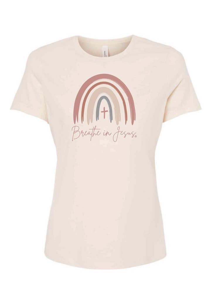 Rainbow - Kurzarm-T-Shirt für den Großhandel von Breathe in Jesus®