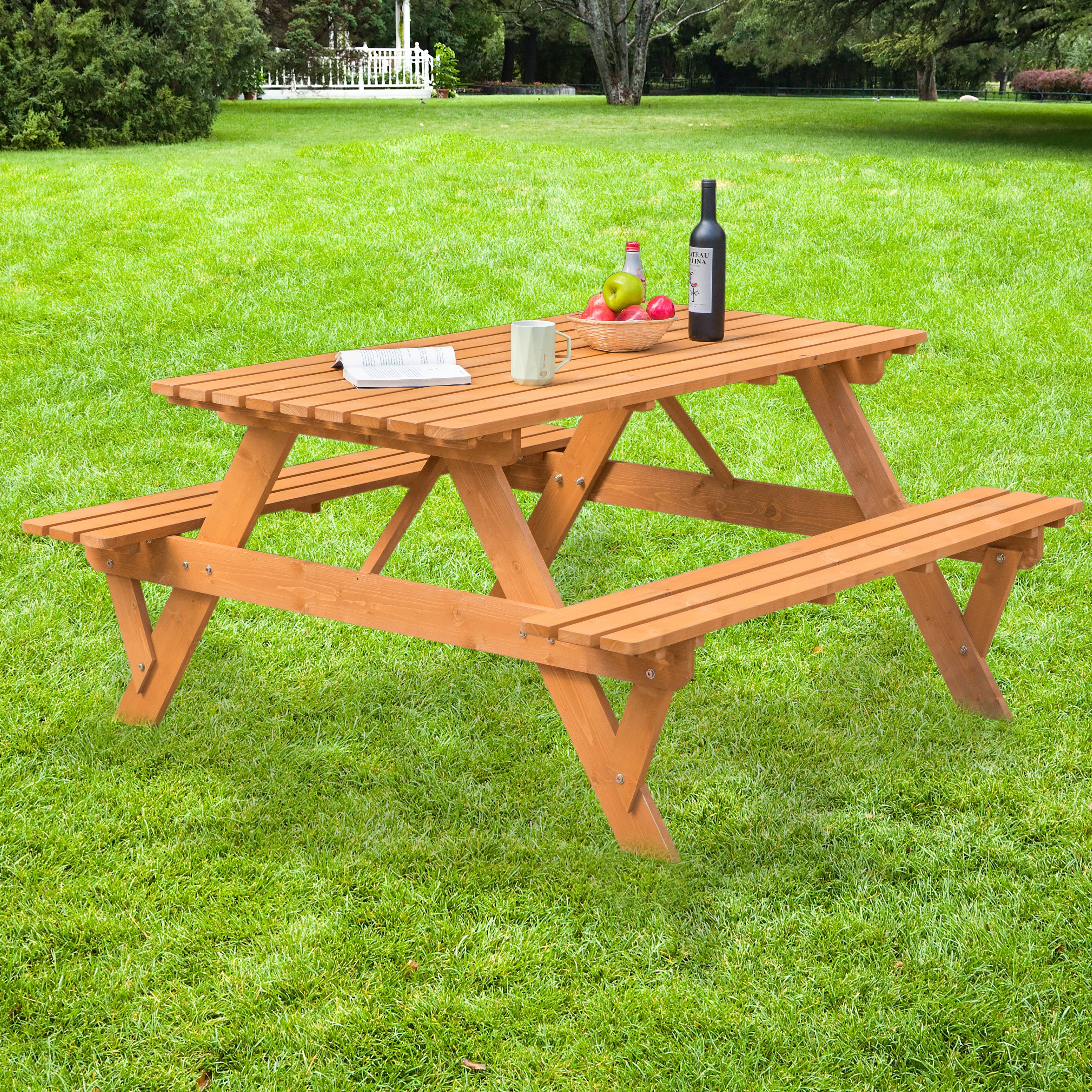 Quickway Imports - Wholesale Patio Table - A-Frame Outdoor Patio Deck Garden Picnic Table8