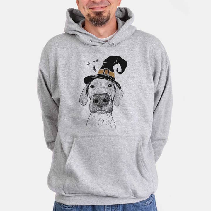 Witch Leroy the German Shorthaired Pointer - Unisex Hooded Sweatshirt for wholesale by Inkopious
