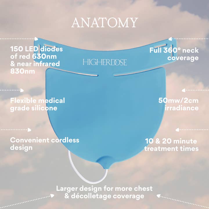 HigherDOSE - Wholesale Electronic Skincare Device - HigherDOSE Red Light Neck Enhancer6