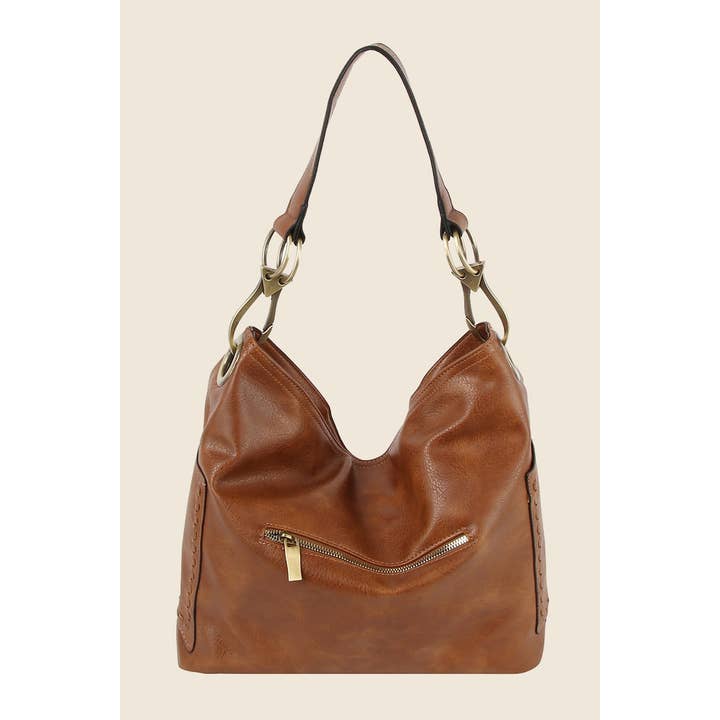 Anarchy Street - Wholesale Crossbody Bag - Women's - Fashion Whipstitch Bucket Shoulder Bag