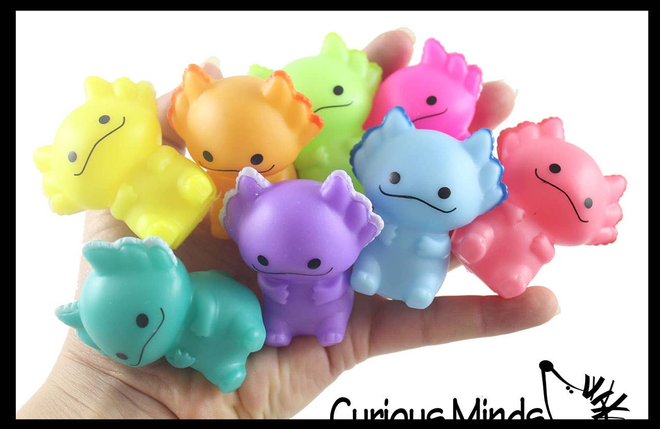 Curious Minds Toys - Vente Figurine – enfant - Lot de 50 figurines Axolotl - Jolies petites figurines d'animaux pour4