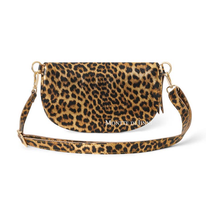 MONTTE DI JINNE – wholesale Crossbody bag – Women's – Italian Leather Leopard Print Crossbody Bum Bag