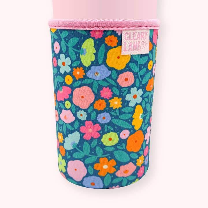 Emerald Rainbow Meadows Coffee Sleeve for wholesale by Cleary Lane