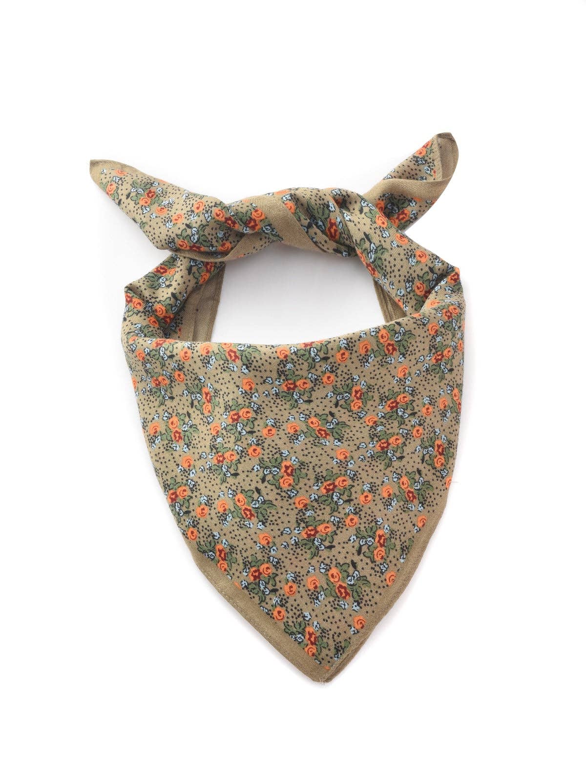 Funkyrel® Atzbranding Limited - Wholesale Scarf - Women's - Scarvii - Vintage Floral Square Scarf15