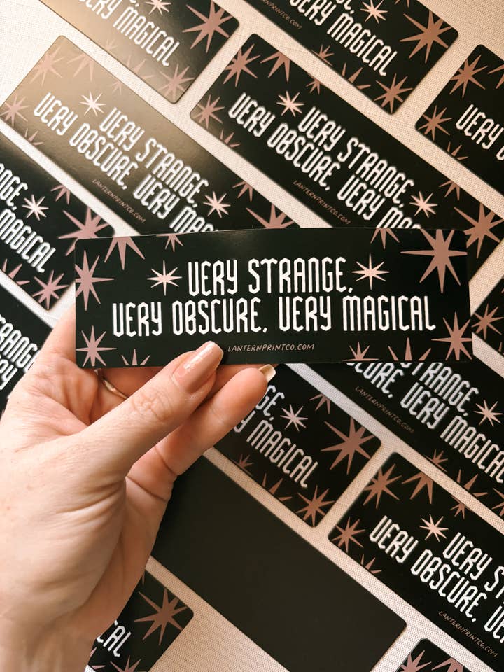 MAGNET: Very Strange - 6" Bumper for wholesale by Lantern Print Co.