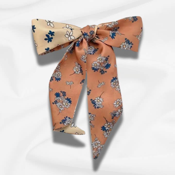 Isla - Two Sided Floral Satin Scarf for wholesale by Archi