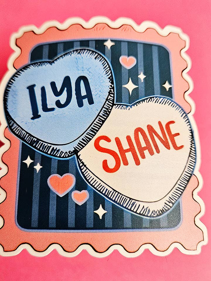 Heated Rivalry Ilya & Shane Sticker for wholesale by The Cheeky Peach