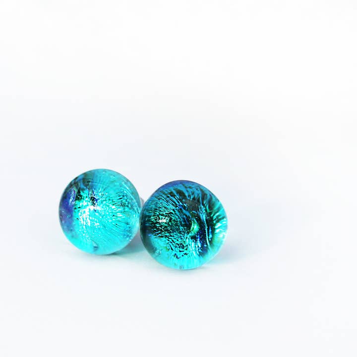 Flame Work Designs - Glass Jewelry - Wholesale Jewelry Set - Glass Earring Set, 3 Pairs of Studs - 9mm2