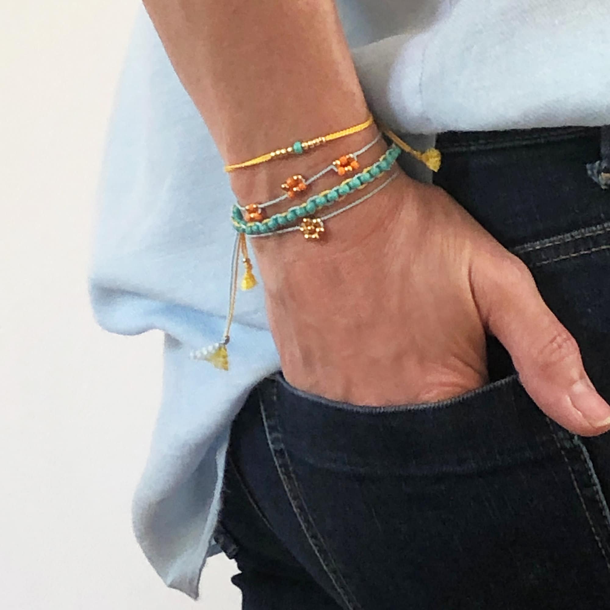 Bergin & Bath - Vendita all'ingrosso Gioielli fai da te - Bambini - Kit per braccialetti boho con perline - Oro. Kit per creazione di gioielli2