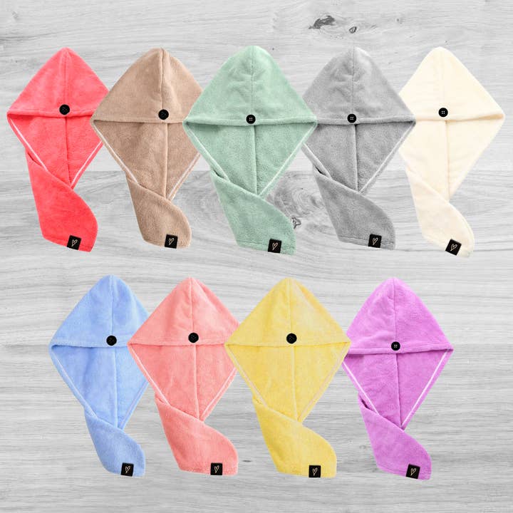 BlveOlive - Wholesale Hair Towel/Wrap - Microfiber Hair Towel | Luv Your Lox Hair Wrap | Yellow4