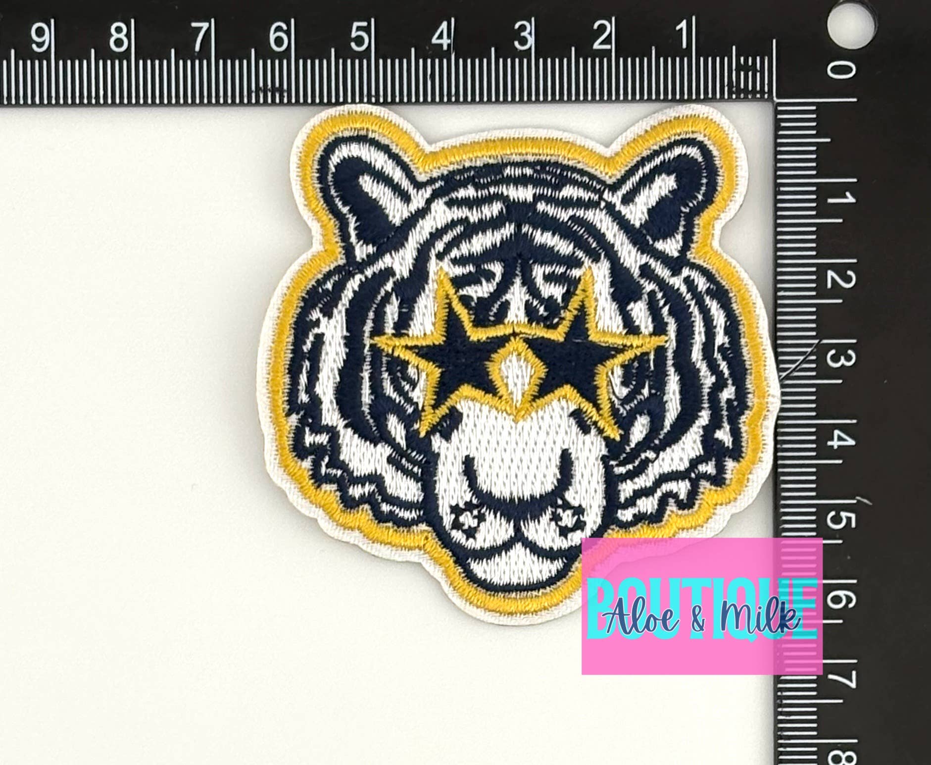 Aloe and Milk Boutique - Wholesale Patch - Mascot Tiger, tiger patch, sports patch, football, game day7