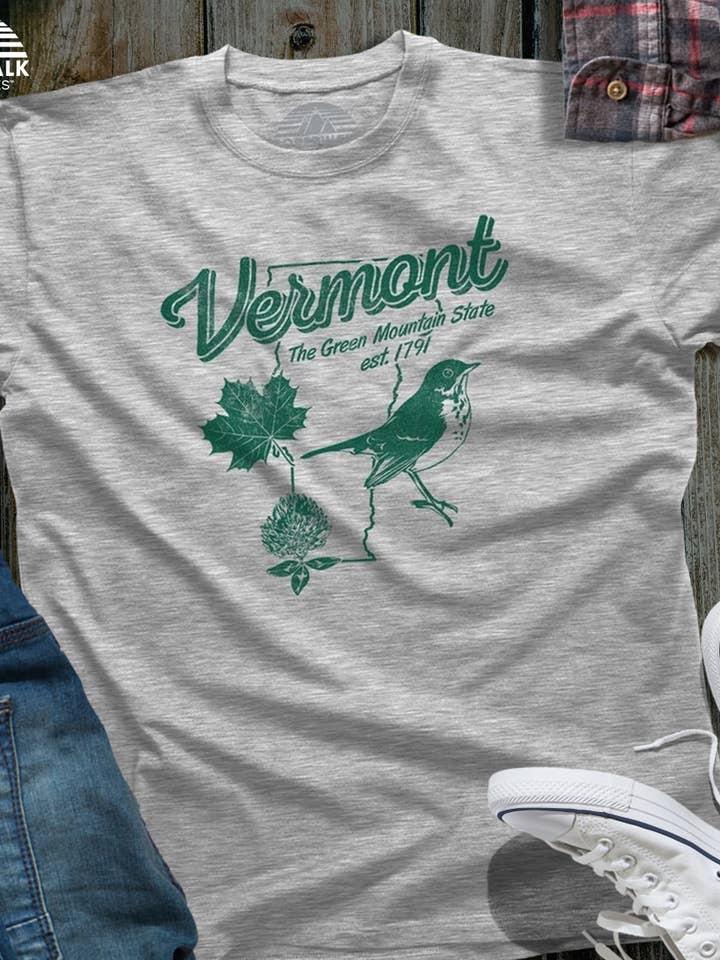 T-Shirt Vintage Vermont Homme pour la vente par Boredwalk