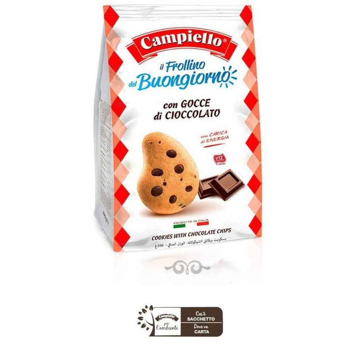 Campiello Shortbread Cookies with Chocolate Chips, 12 oz. for wholesale by Fine Italian Food