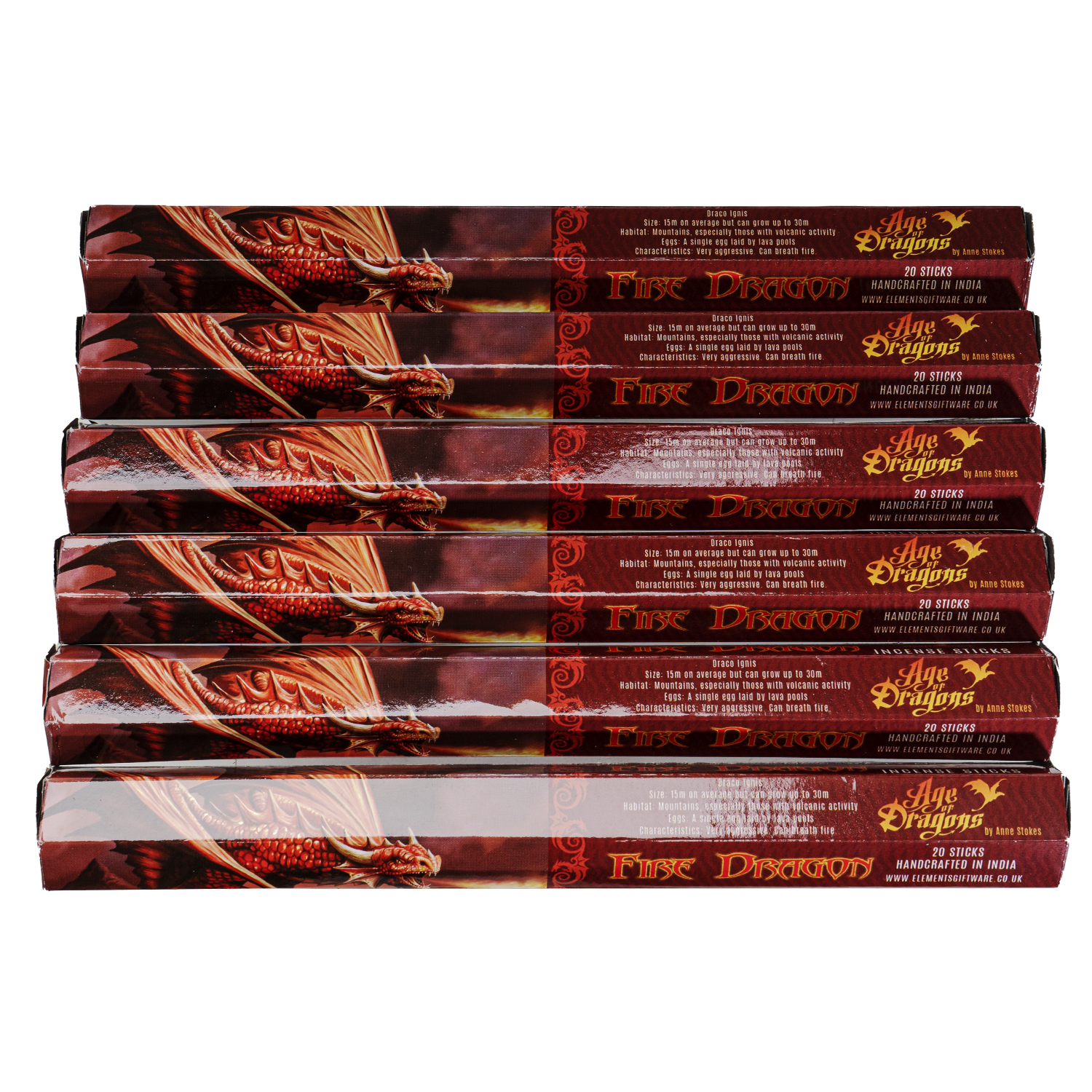 Pacific Trading – wholesale Incense – Elements Incense Sticks - Fire Dragon 6