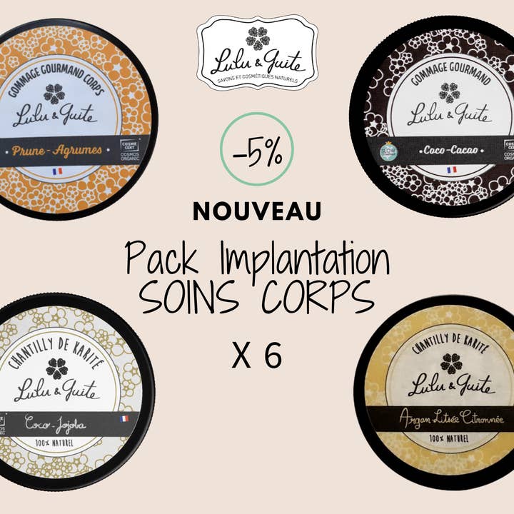 Pacchetto di impianto per la cura del corpo => -5% per la vendita all'ingrosso da parte di Lulu & Guite