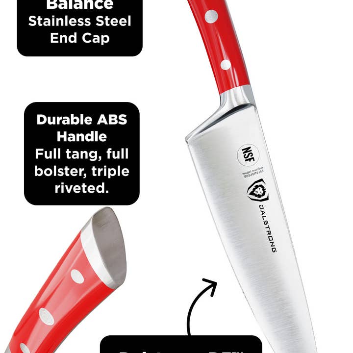 Dalstrong - Wholesale Knife Set - 18-piece Colossal Knife Set with Block | Red Handles | Gladiator Series | Knives NSF Certified | Dalstrong ©7