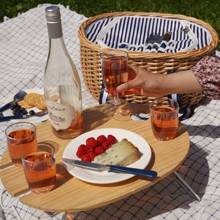 Twine - Wholesale Picnic Basket - Central Park Willow Picnic Basket Set for Four