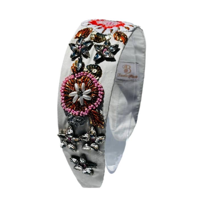 NEW The Tropics Flower Crystal & Beaded Headband for wholesale by Brooke Shade
