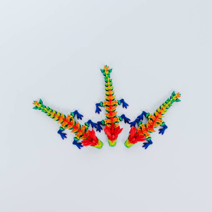 Ruby’s dragons - Venta al por mayor Pelota antiestrés - Niños - Mini dragones articulados impresos en 3D – Colores surtidos41
