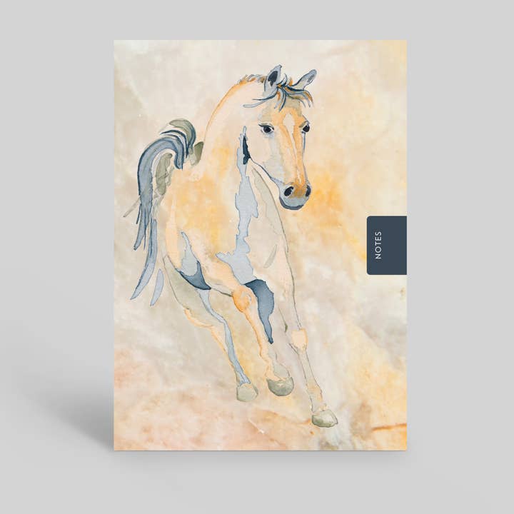 NOTEBOOK A6: Horse, Galloping, Equine, Watercolour, for wholesale by Deckled Edge Ltd