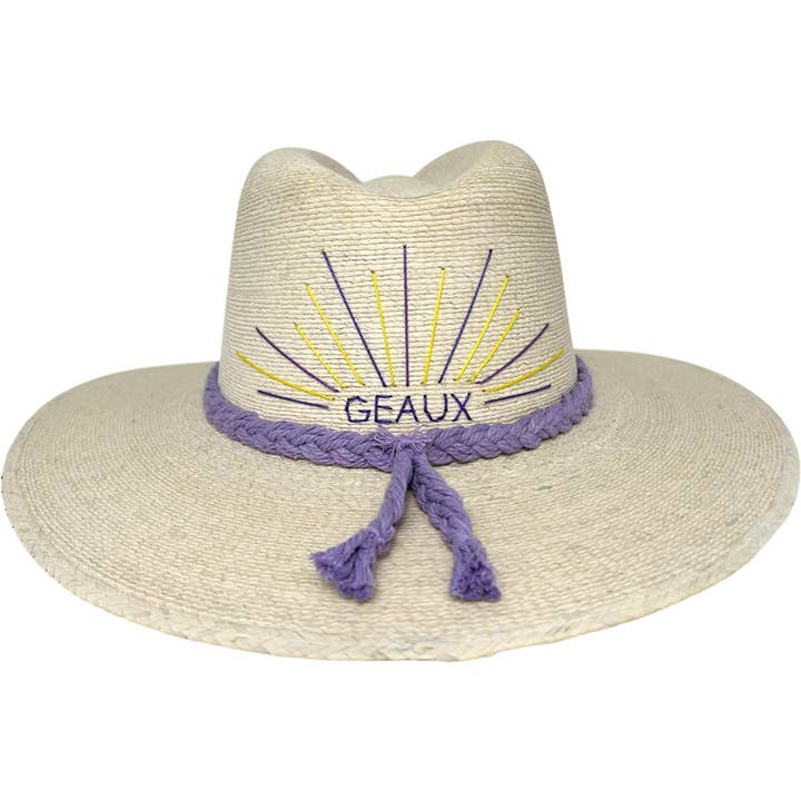 Baldiz - Wholesale Straw Hat - Women's - "GEAUX" Sparks Game Day Hat