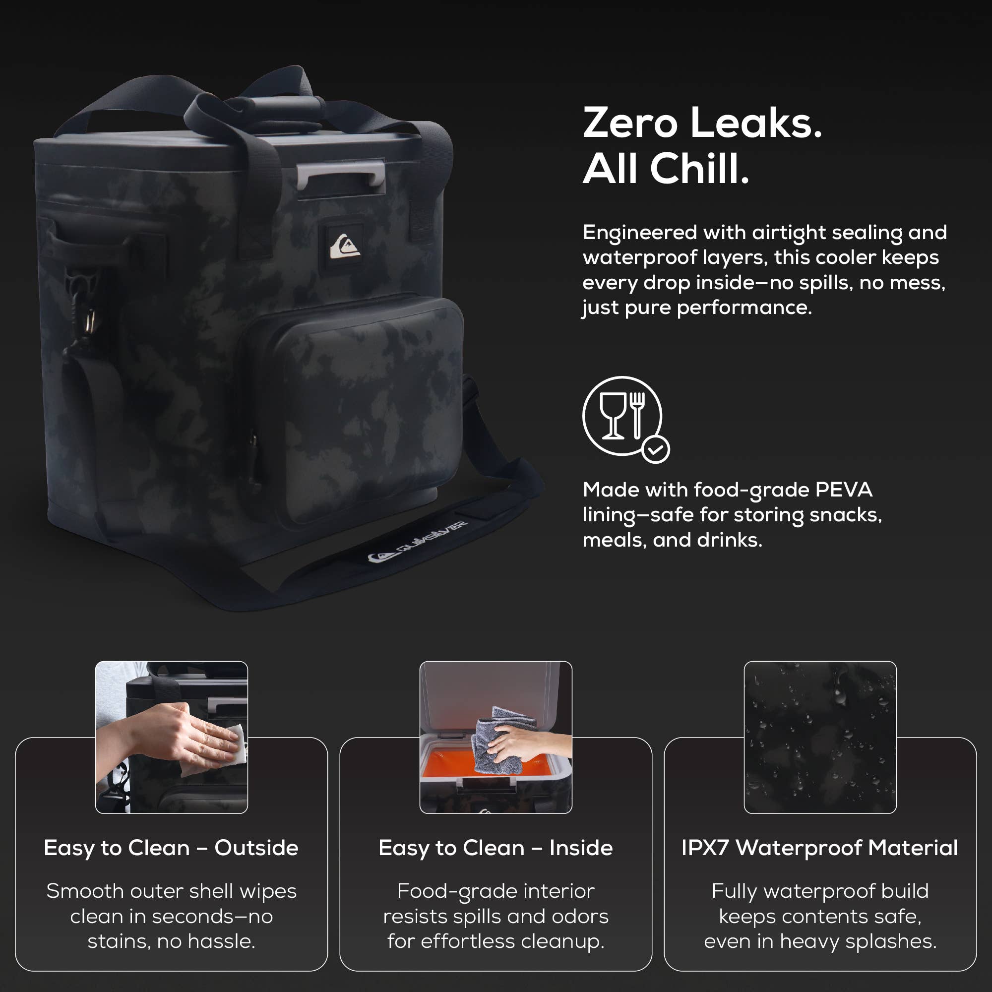 Quiksilver Hydration - Wholesale Cooler/Cooler Bag - Coastal Collection Zipperless Box Cooler 4