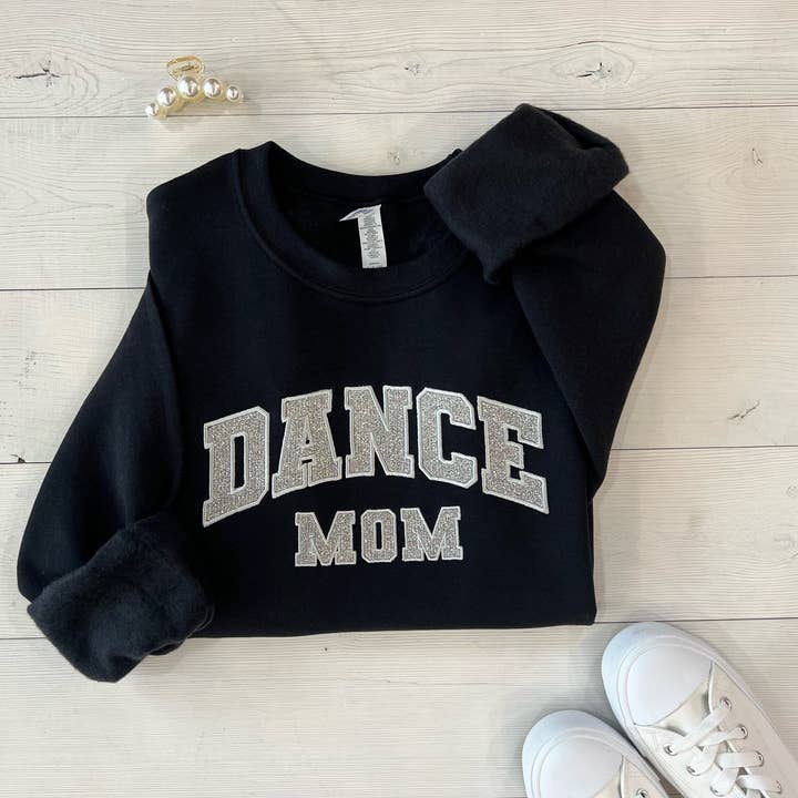 Embroidered Glitter Dance Mom Competition Crewneck for wholesale by Up2ournecksinfabric