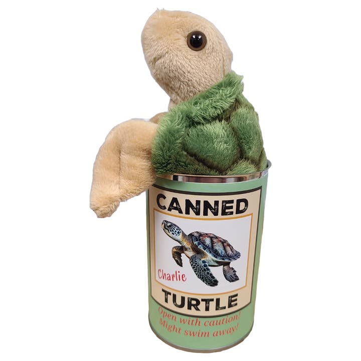 Canned Gifts - Wholesale Stuffed/Plush Toy - Kids & Baby - Canned Sea Turtle Stuffed Animal Plush w/Jokes | Unique Gift