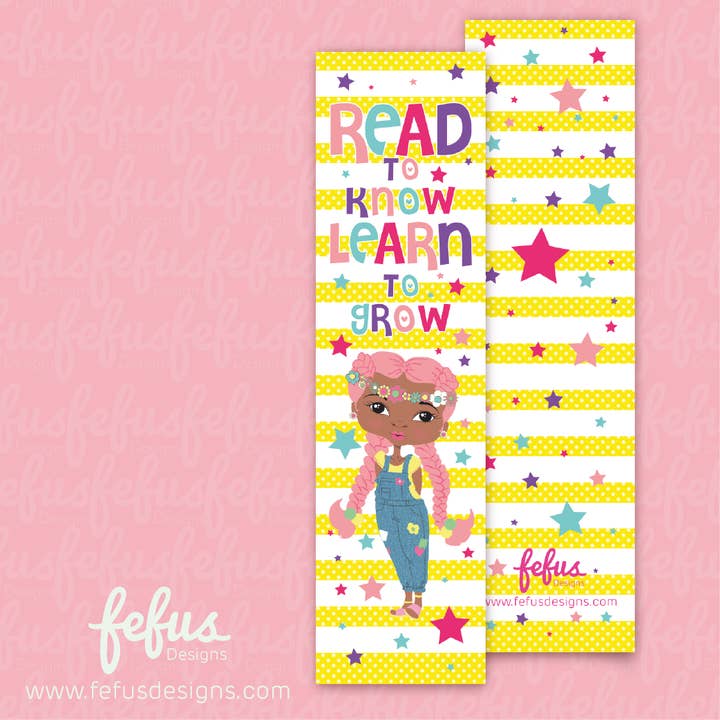 Read To Know - Multicultural Girls Bookmarks for wholesale by Fefus Designs