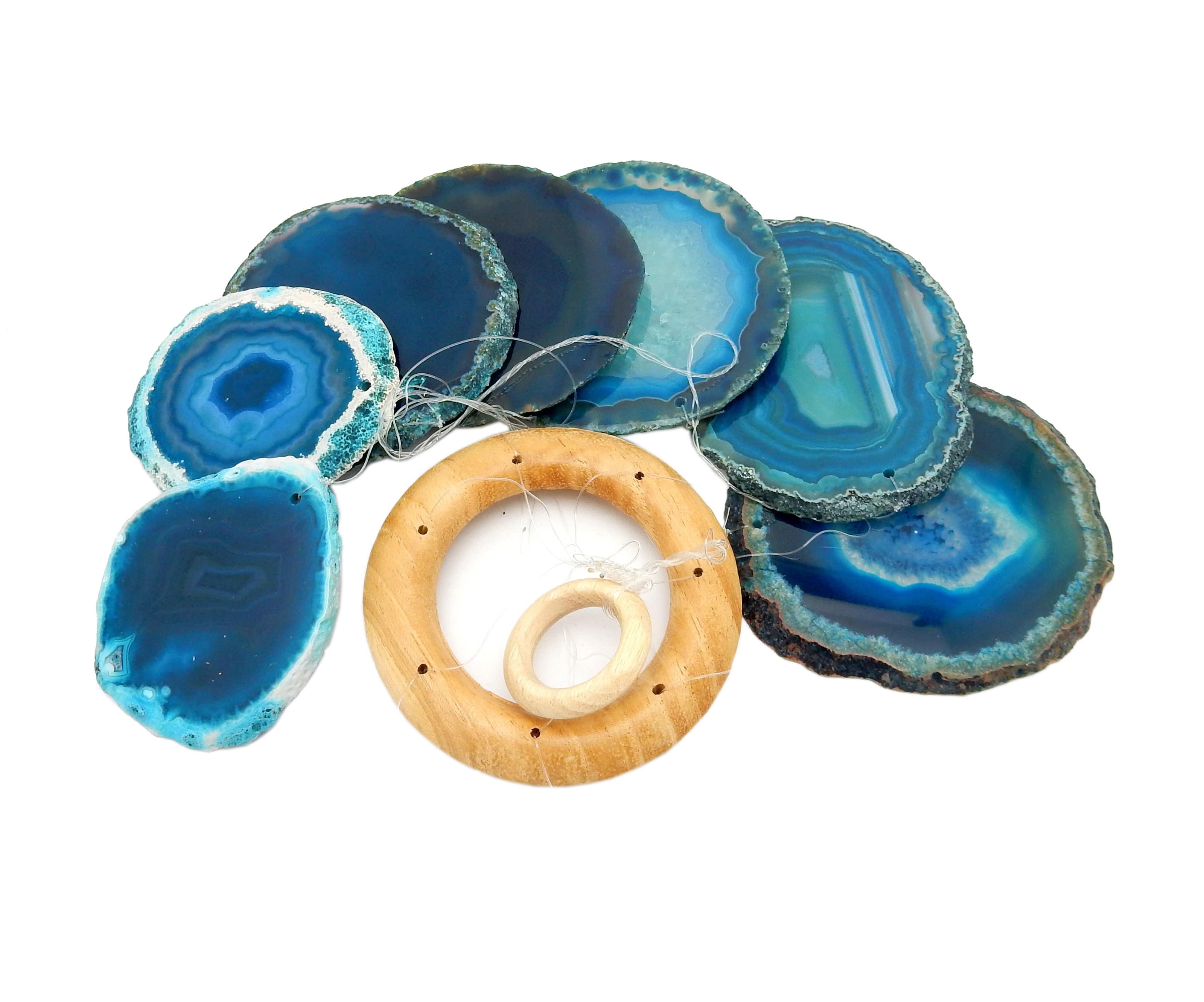 Rock Paradise - Venta al por mayor Campanas de viento - Móvil de Viento con Rodajas de Ágata para Decoración Espiritual del Hogar29