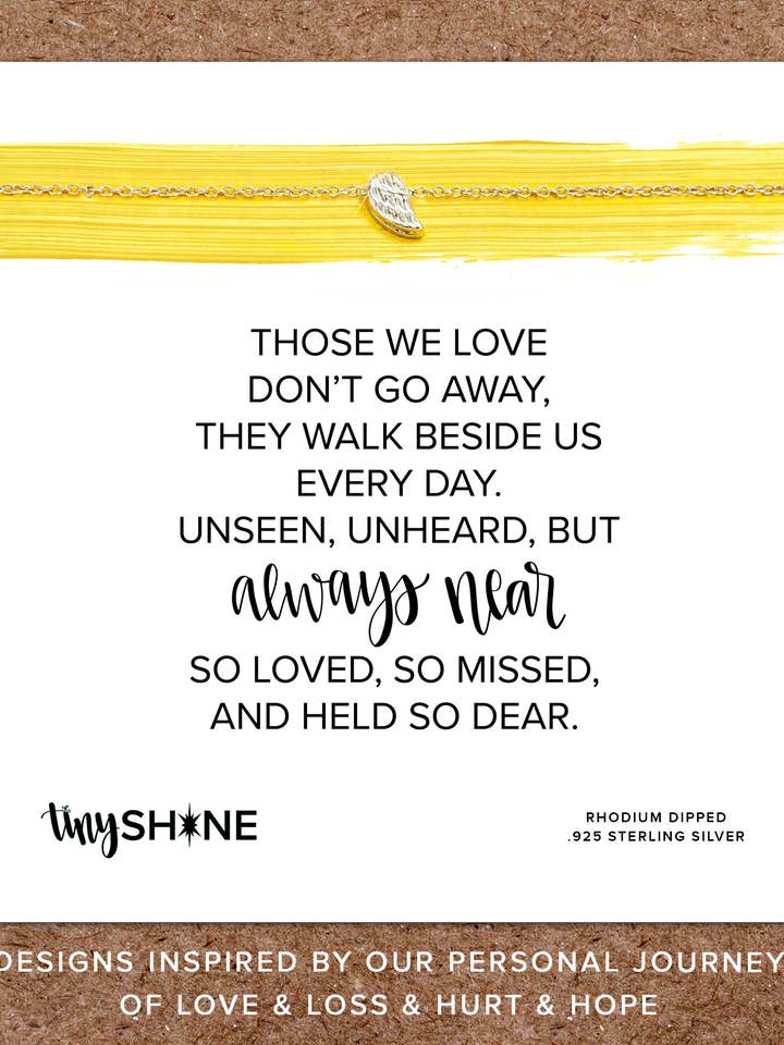 Alltid nära Angel Wing Memorial Halsband: Barnens smycken för wholesale av Shinelife