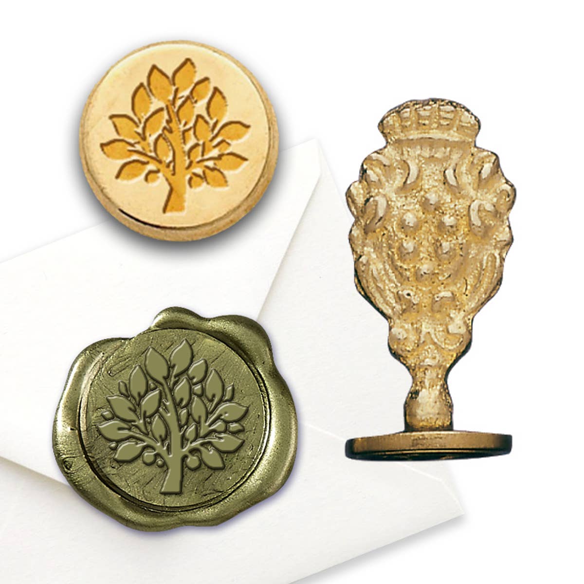Freund Mayer & Co. - Wholesale Rubber/Decorative Stamp - Florentine Brass Wax Seal Stampers-over 50 popular symbols5