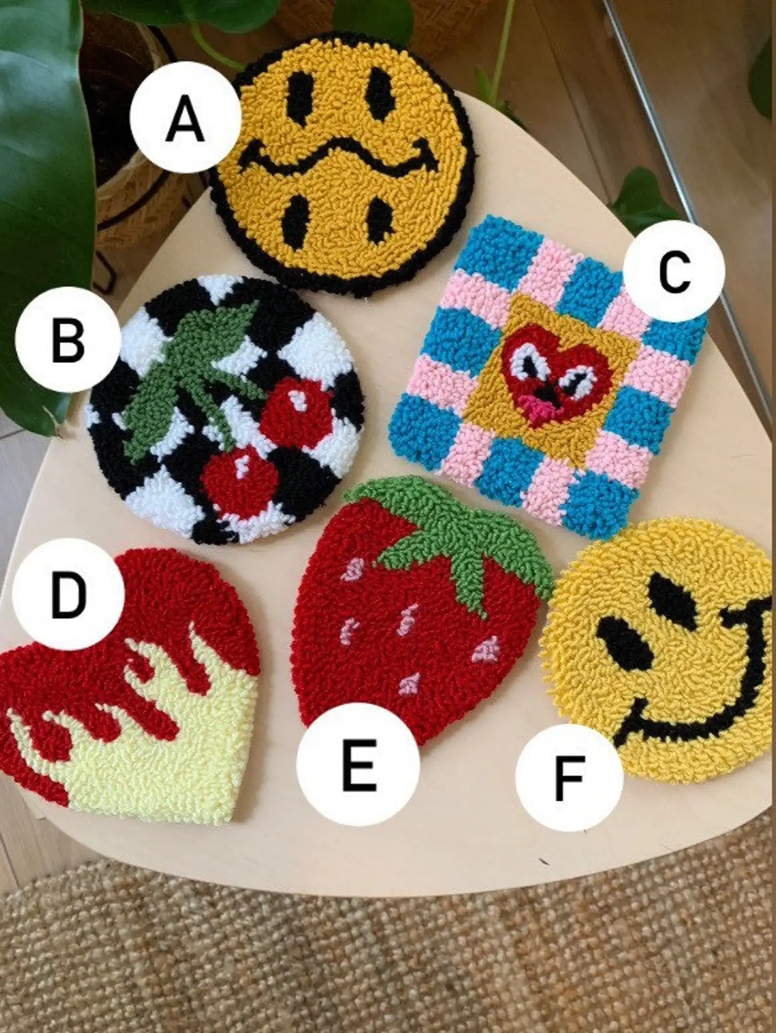 MUUDLAND - Wholesale Coasters - Coffee Coasters, Punch Needle Art, Punch Needle Mug Rug3