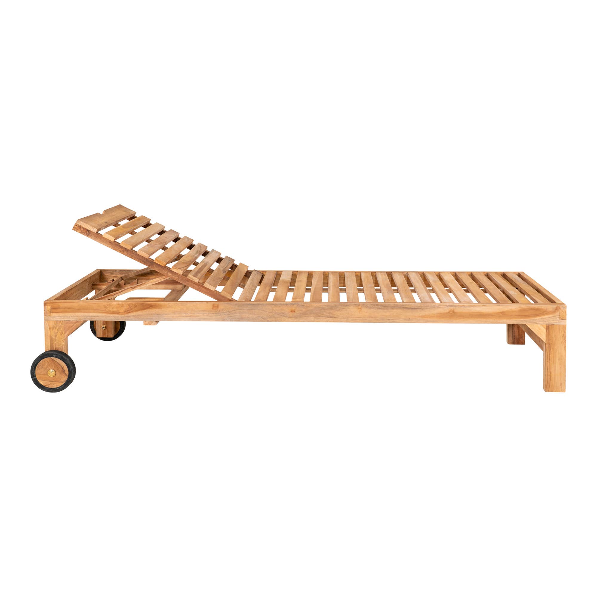 Nature Andorra Teak Sunlounger - Sunlounger in teak for wholesale on Faire3
