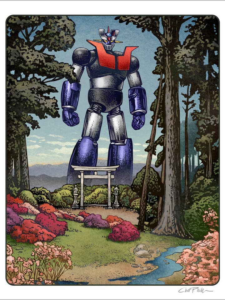Mazinger Z Soul of the Machine 8 x 10 print for wholesale by ChetArt