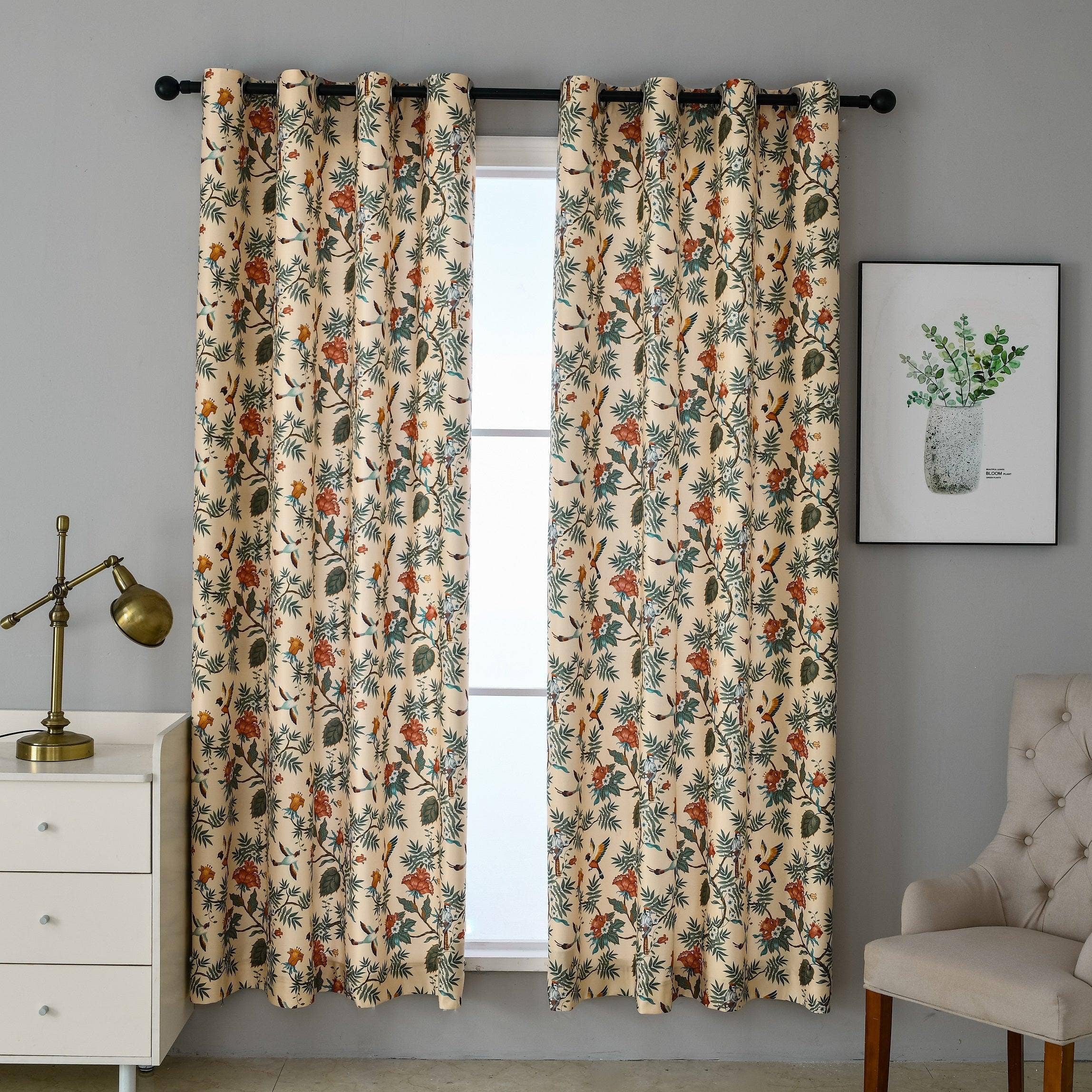 Lanting Home Decor Inc. - Vente Rideaux - Rideau à rideaux Vintage Secret Manor, occultant à 60 %, taille et tête personnalisées, 1 panneau1