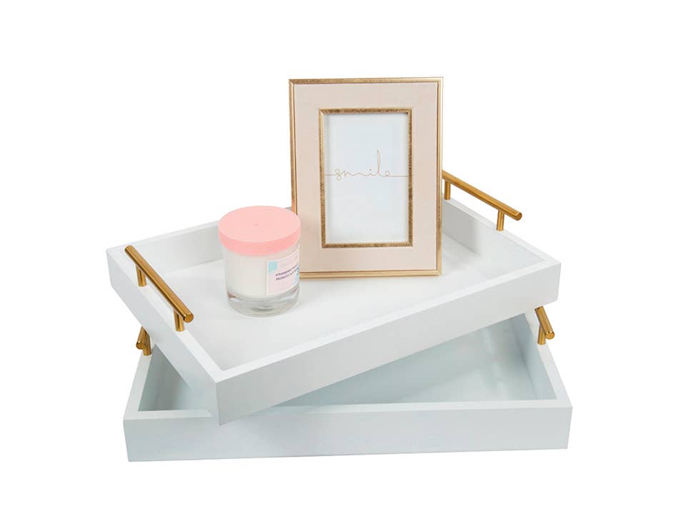 Kiera Grace - Wholesale Decorative Tray - Wooden Decrorative Serving Tray Set of 21
