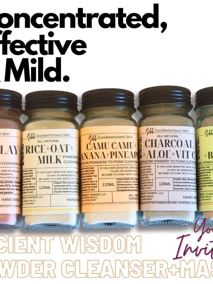 C'est l'ancienne sagesse ! Poudre naturelle ou mousse nettoyante douce de 4 oz pour différents types de peau pour la vente par gbb Goodbetterbest Skin
