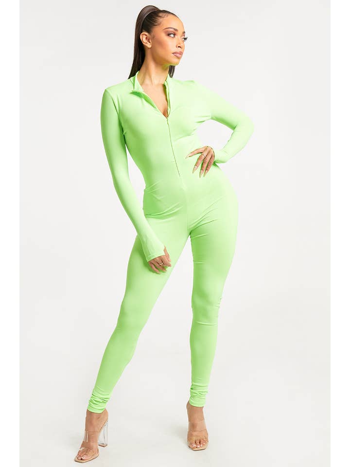 Jour – Engroshandel Jumpsuit - Dame – Jumpsuit til kvinder i nylonblanding med lynlås foran DT21346