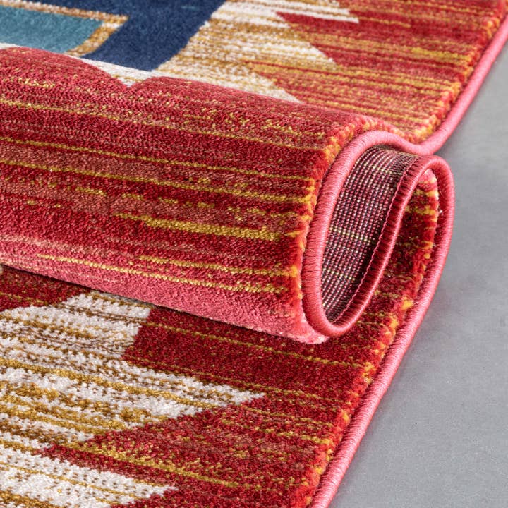 Well Woven – Engroshandel Løst tæppe – Lea Crimson traditionelle sydvestlige stammetæppe