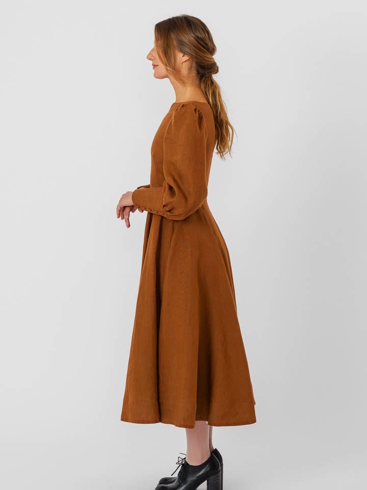 Red Poppy Hawthorn Dress, Long Sleeve for wholesale on Faire29