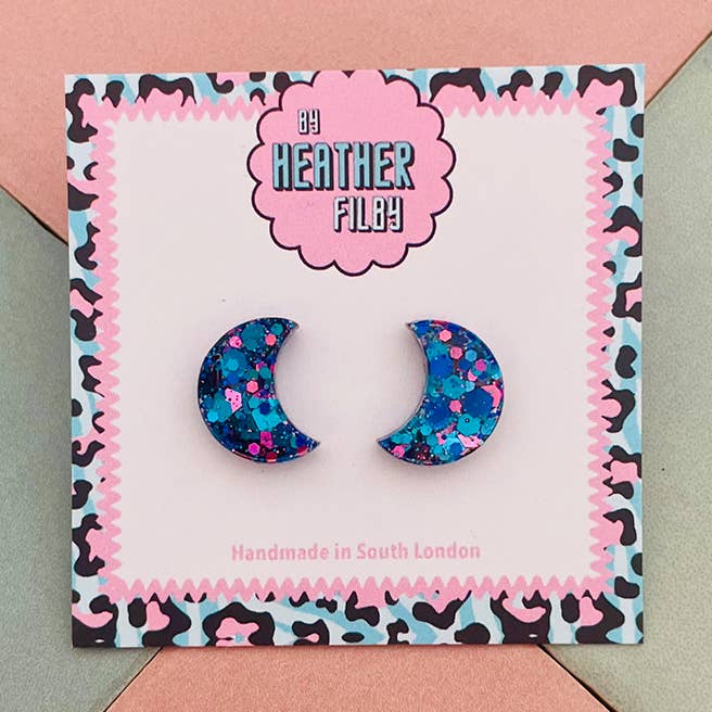 Mondglitzer-Ohrstecker (MEHR FARBEN) - Bestseller für den Großhandel von By Heather Filby