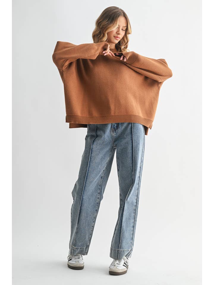 Wishlist Apparel - Wholesale Knit Sweater - Women's - DROP SHOULDER SWEATER / WL25-112981